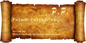 Palade Polikárp névjegykártya
